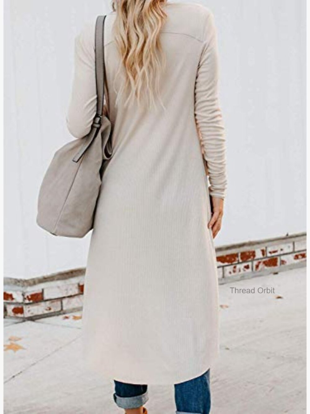 Long Cardigan with Pockets, High Low Hem, Button Down, Lightweight Knit - Picture 4 of 7